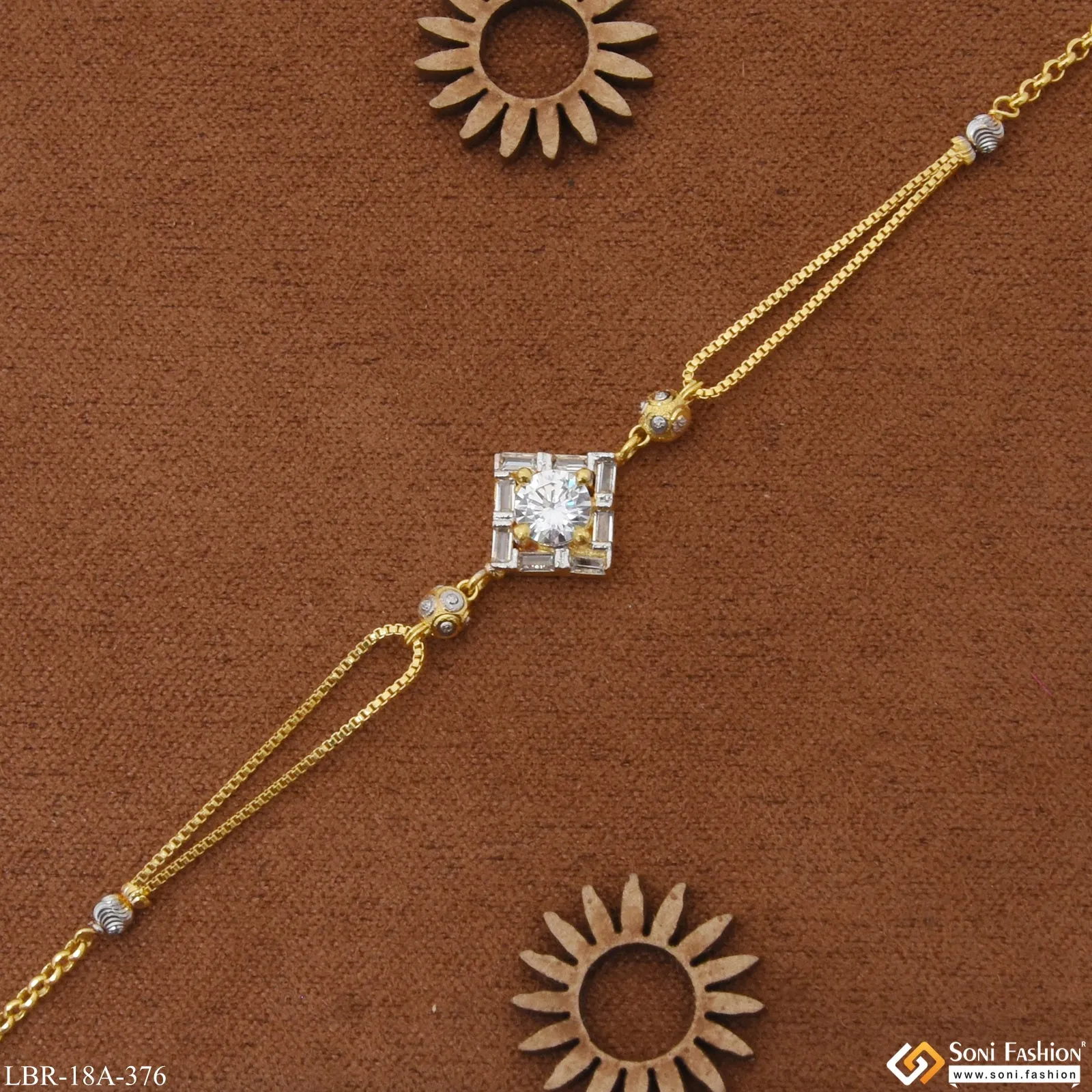 1 Gram Gold Plated Dazzling Design Bracelet for Ladies - Style A376