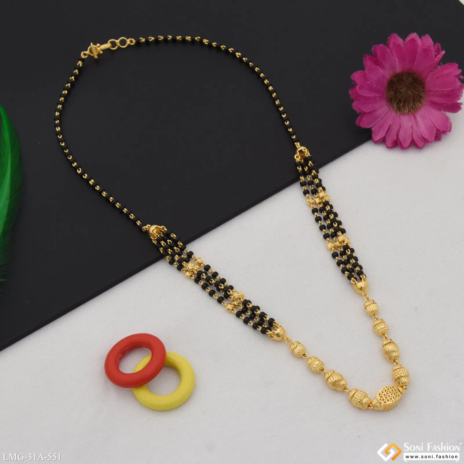 1 Gram Gold Plated Dazzling Design Mangalsutra for Women - Style A551