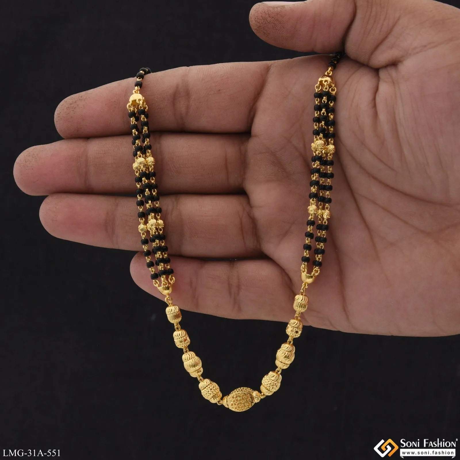 1 Gram Gold Plated Dazzling Design Mangalsutra for Women - Style A551