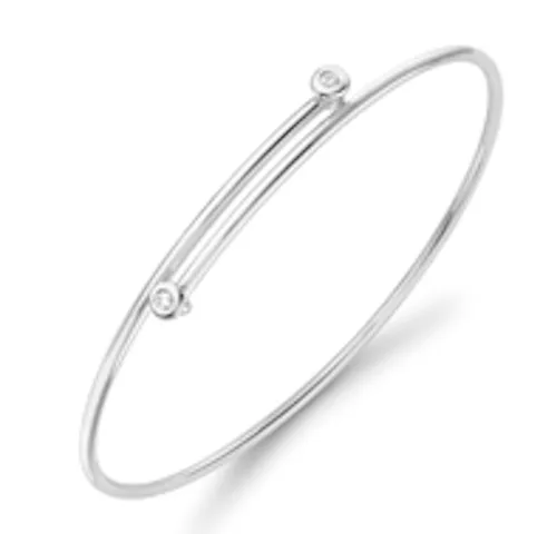 18ct Gold Diamond Crossover Bangle