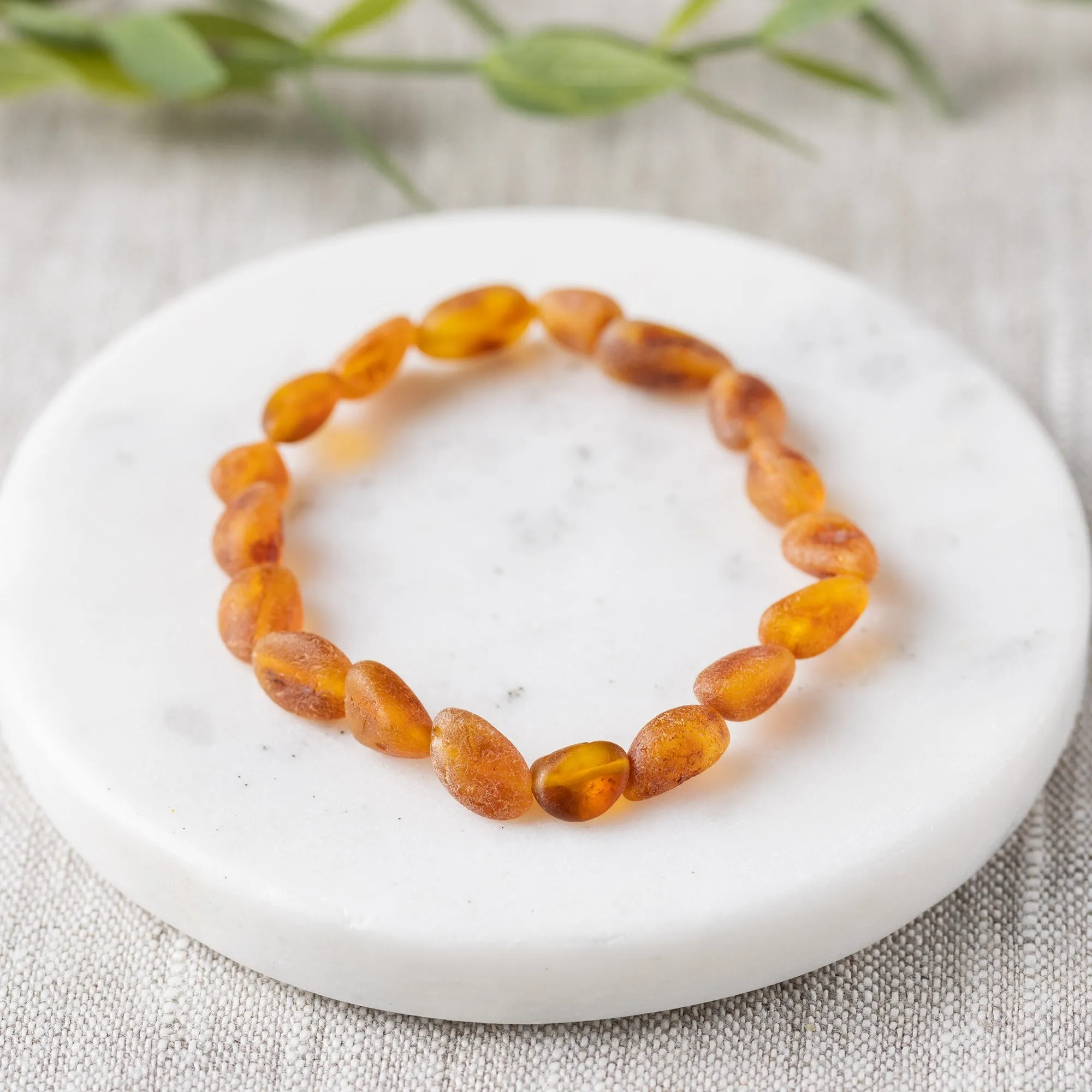 Adults | Raw Cognac Bean Baltic Amber Bracelet