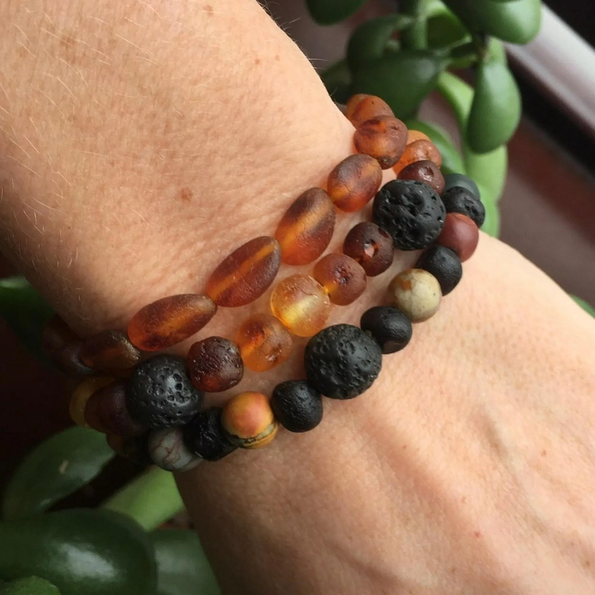 Adults | Raw Cognac Bean Baltic Amber Bracelet