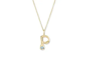 Bubble Pendant with Aquamarine