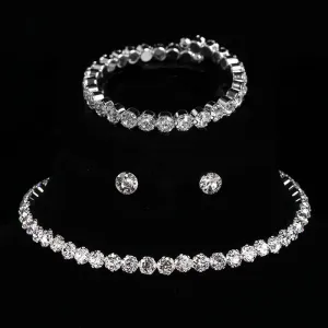 Crystal Zircon Chain Jewelry Set