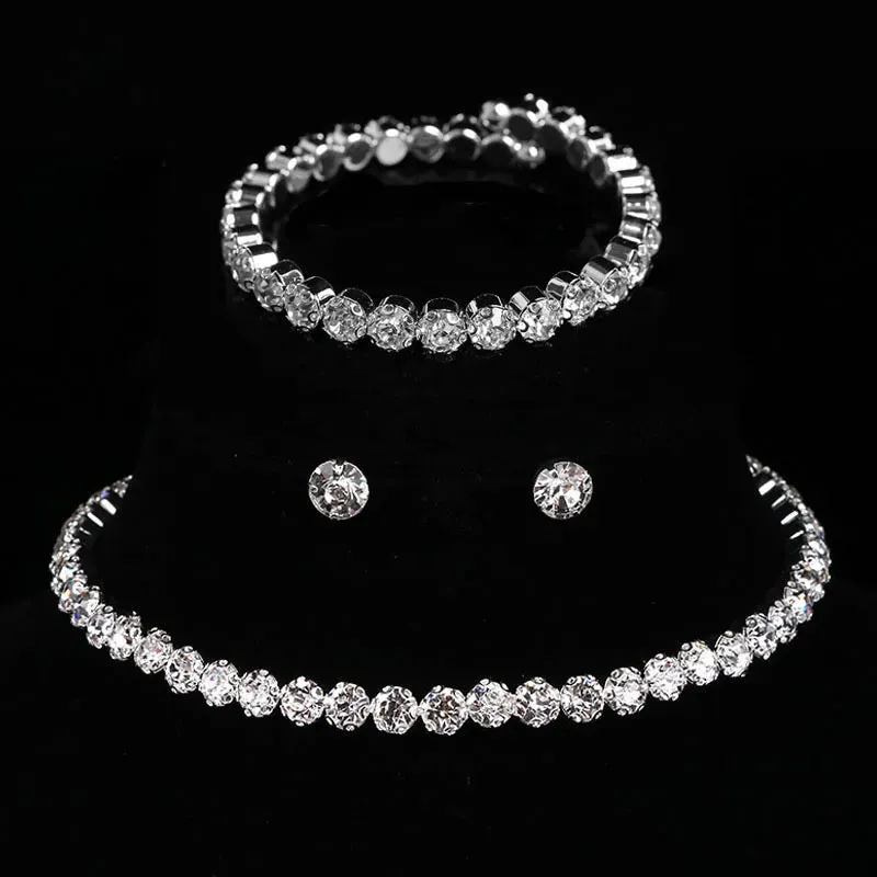 Crystal Zircon Chain Jewelry Set
