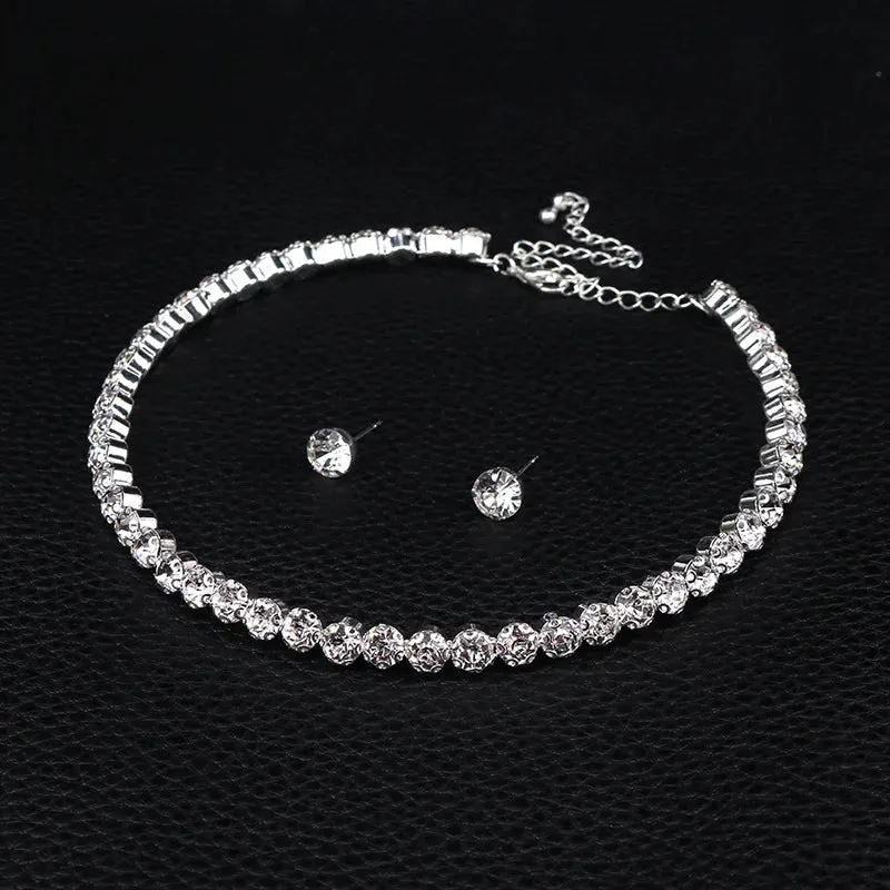 Crystal Zircon Chain Jewelry Set