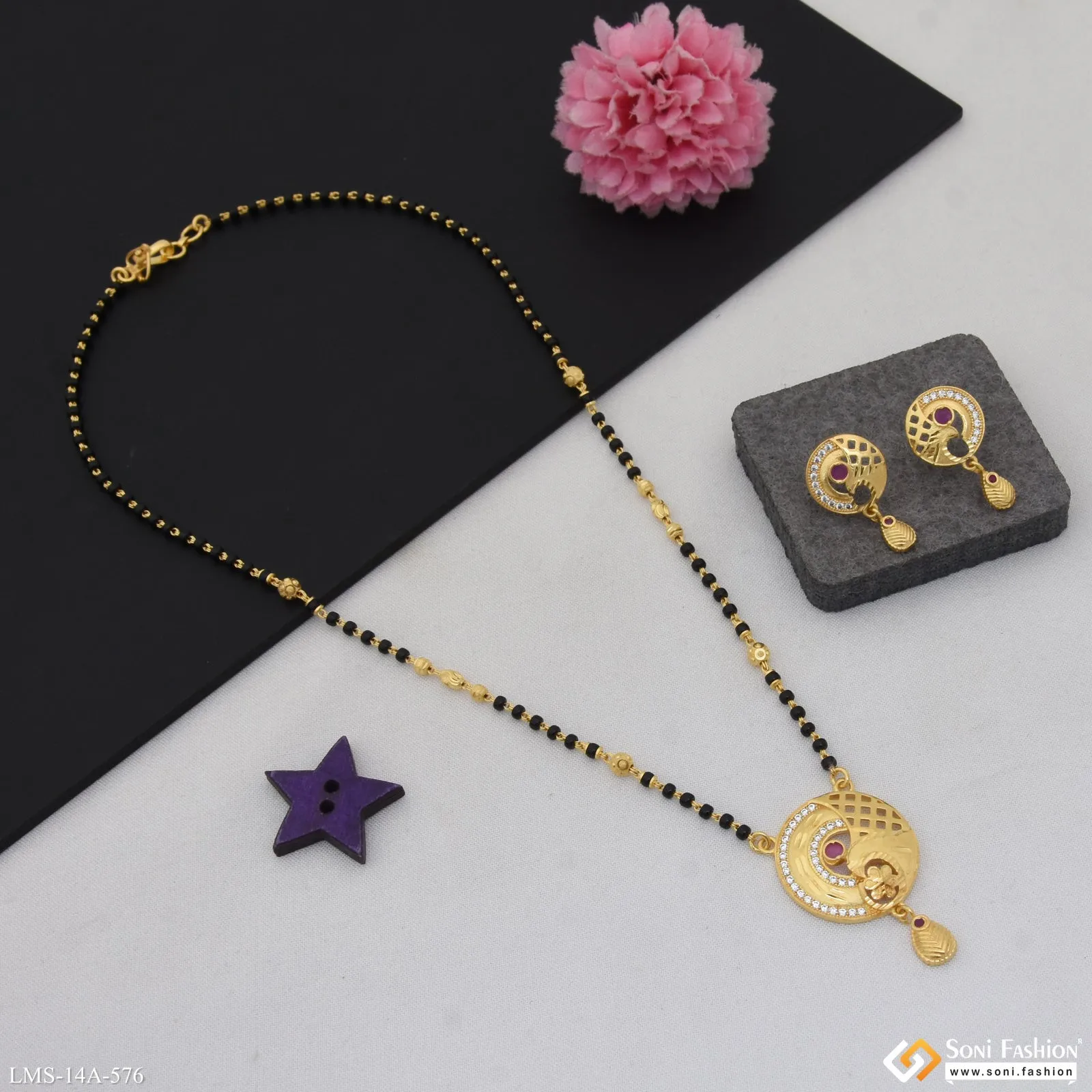 Dazzling Design Gold Plated Mangalsutra Set for Women - Style A576