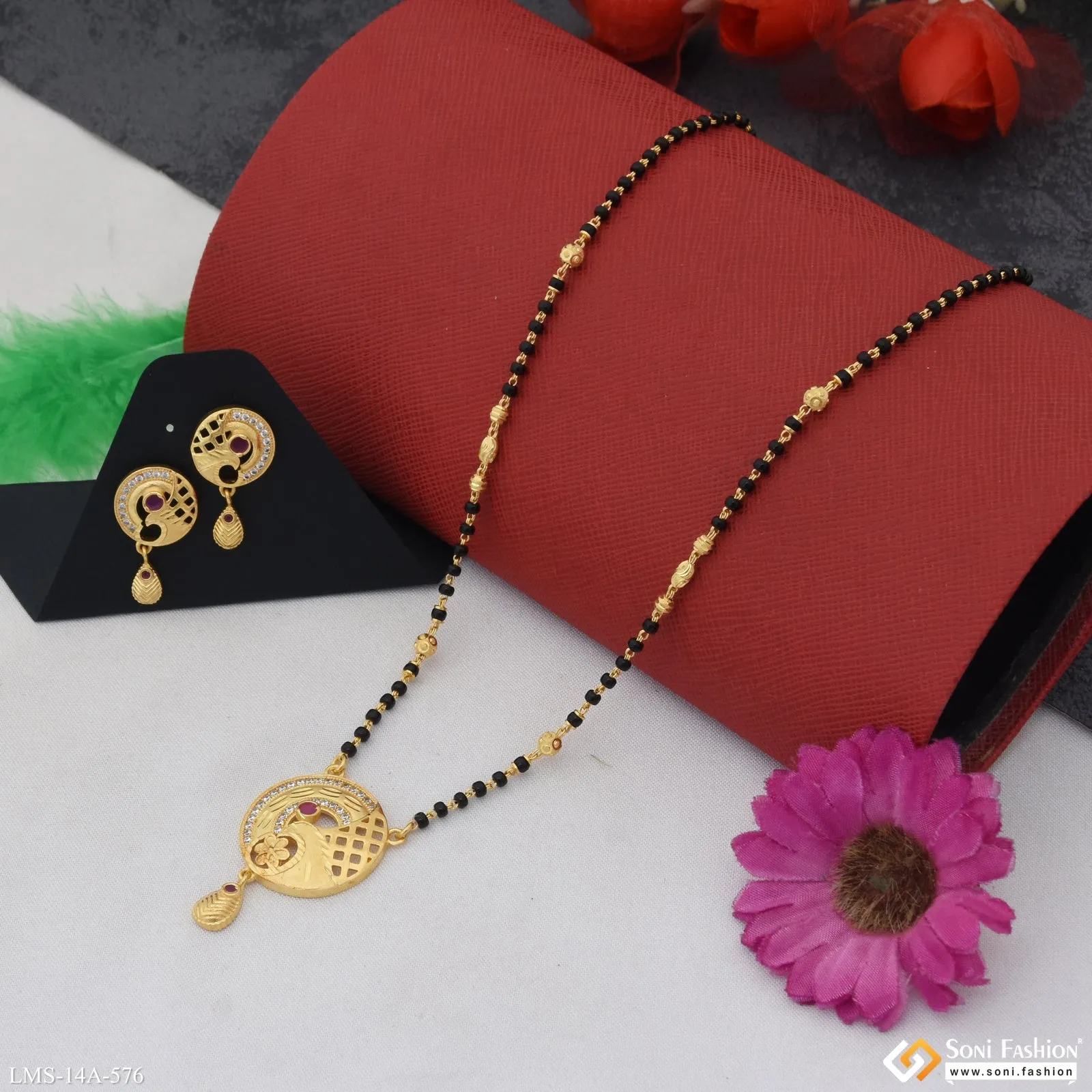 Dazzling Design Gold Plated Mangalsutra Set for Women - Style A576