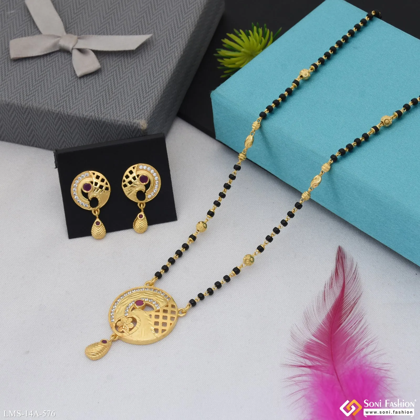 Dazzling Design Gold Plated Mangalsutra Set for Women - Style A576
