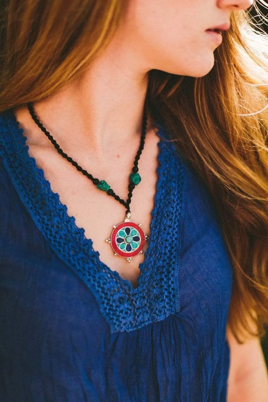 Dharmachakra Coral Necklace