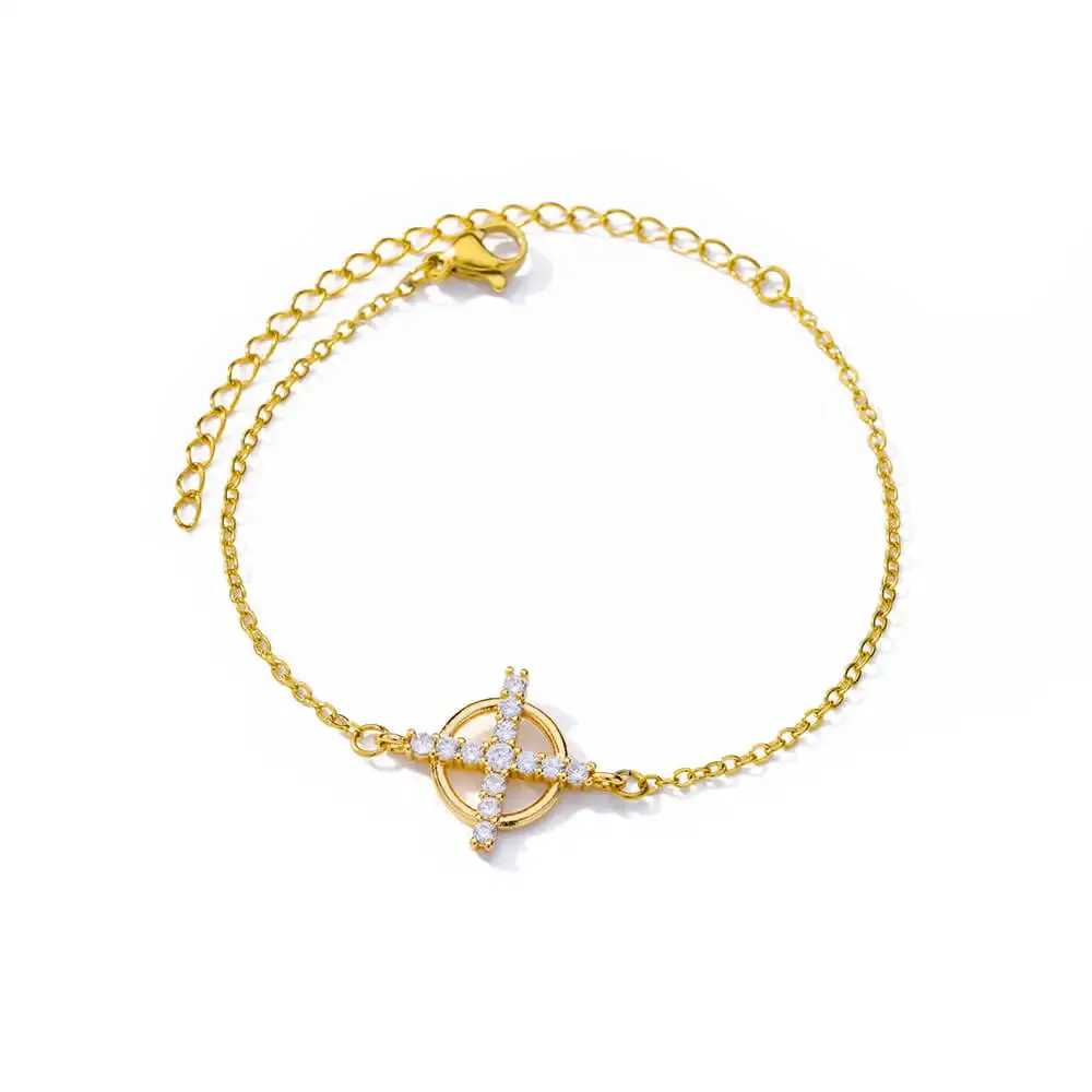 Elegant Zircon Flowers Bracelet For Women Charm Jewelry