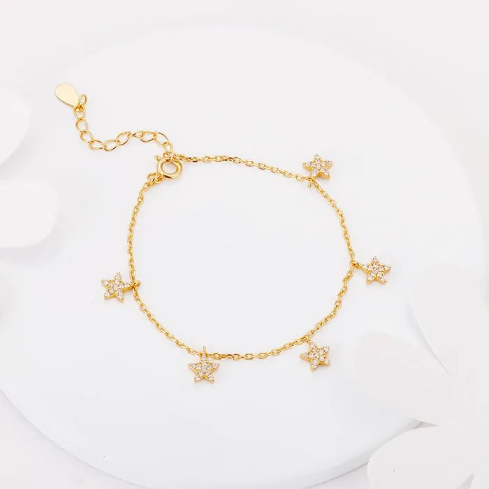 Golden Star Constellation Bracelet Set