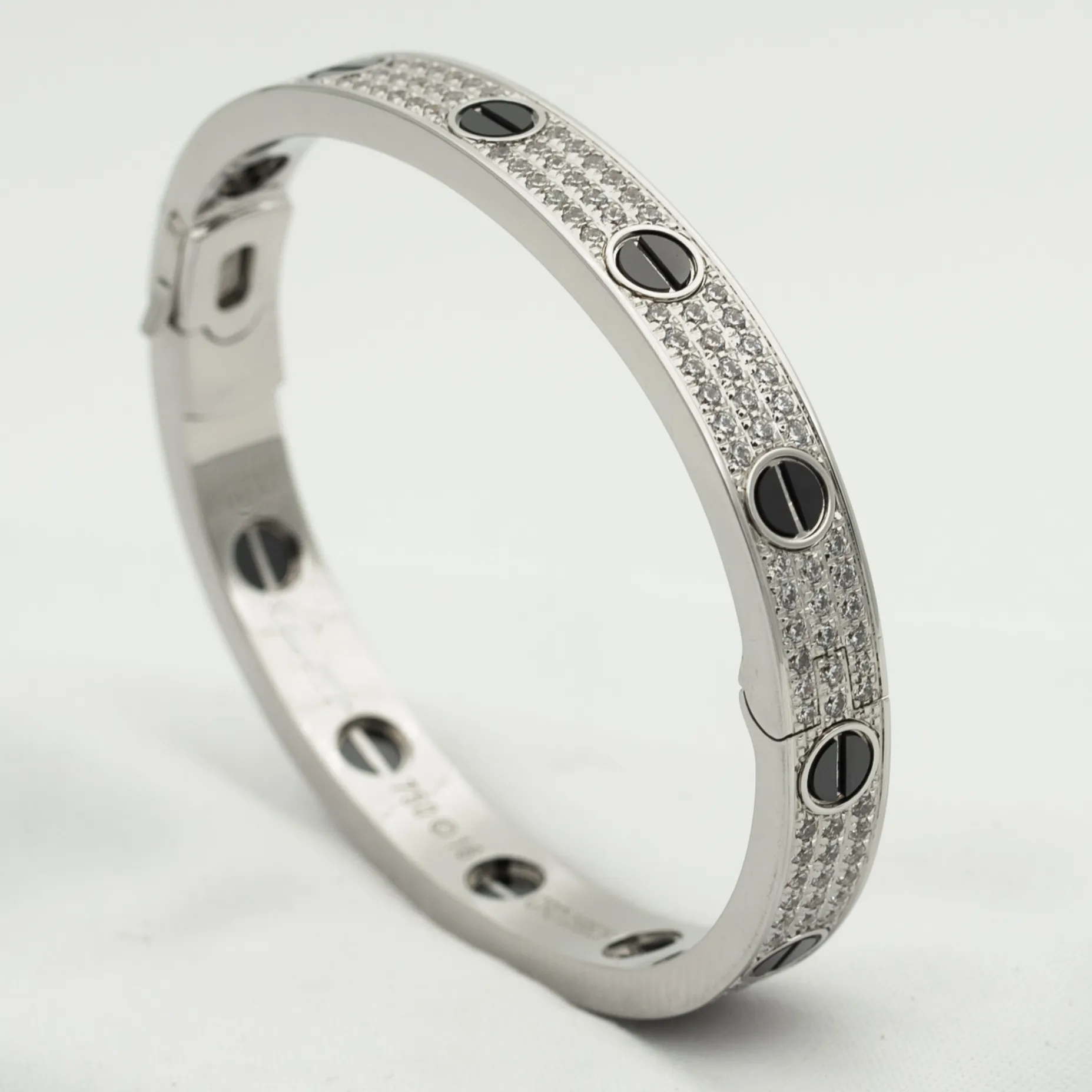 [Luxe]LOVE BRACELET 6.1MM DIAMOND-PAVED CERAMIC