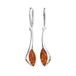 MILENA Earrings Silver and Baltic Amber Elegant