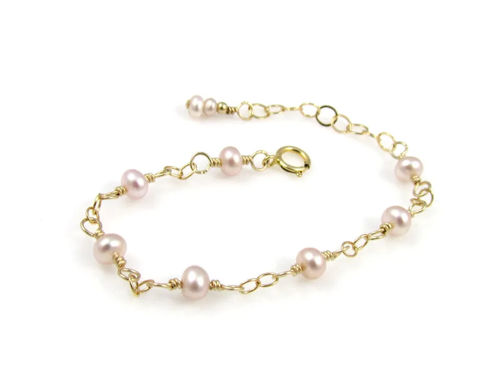 Mini Goddess (children) Tiny Freshwater Pearl Bracelet