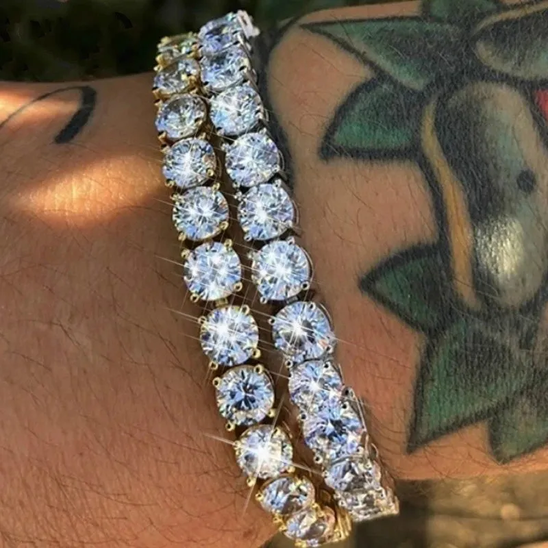 Modern Crystals Tennis Bracelets for Men Women Silver Color 2.5mm/3mm/4mm/5mm Zircon Fashion Jewelry