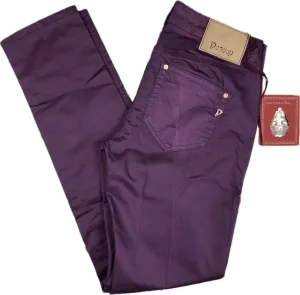 NWT - Dondup - Stunning Italian Plum Coloured 'Newlong' Jeans  -Size 29