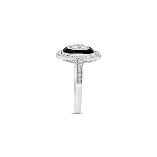 Onyx & Diamond Ring
