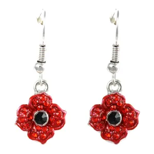 Poppy drop earrings