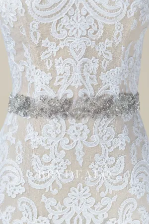 Stunning Beading Rhinestones Wedding Dress Sash