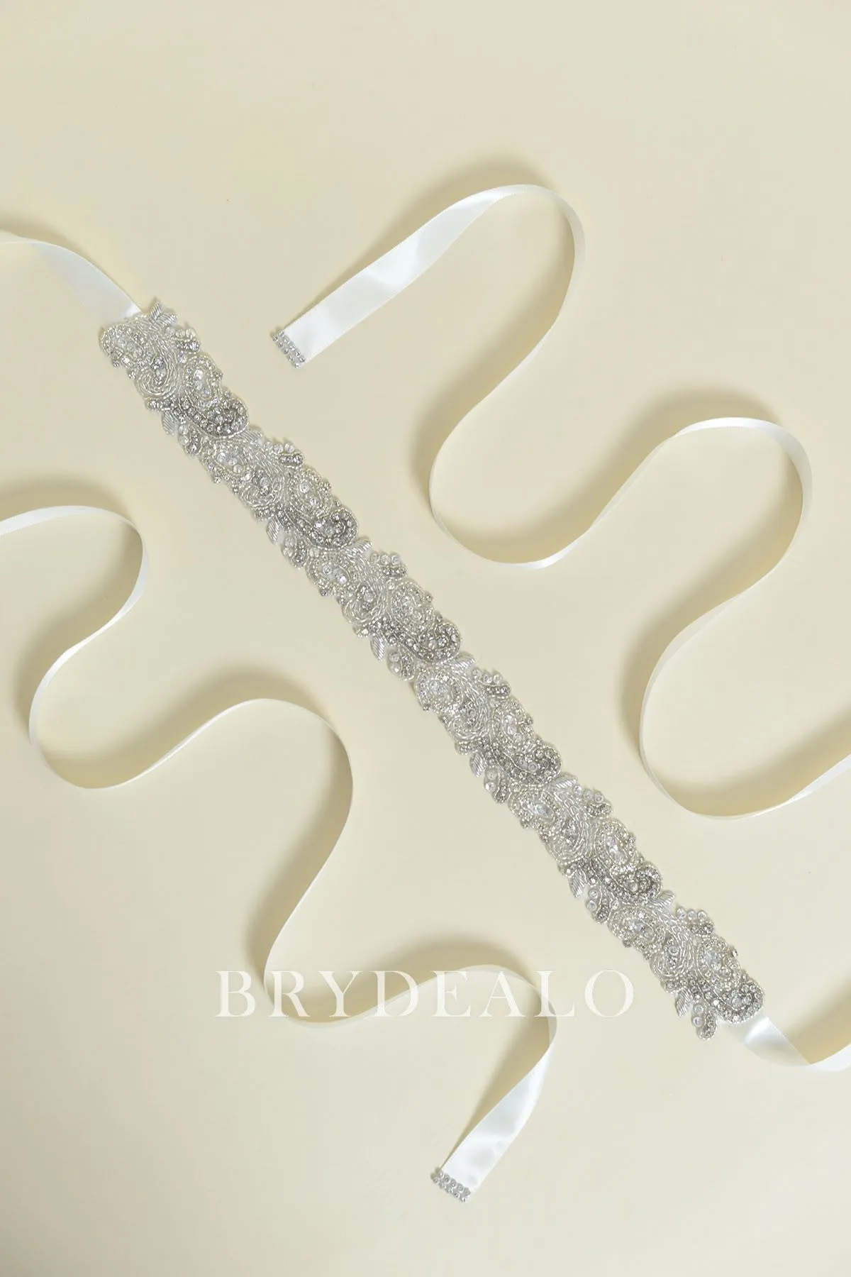 Stunning Beading Rhinestones Wedding Dress Sash