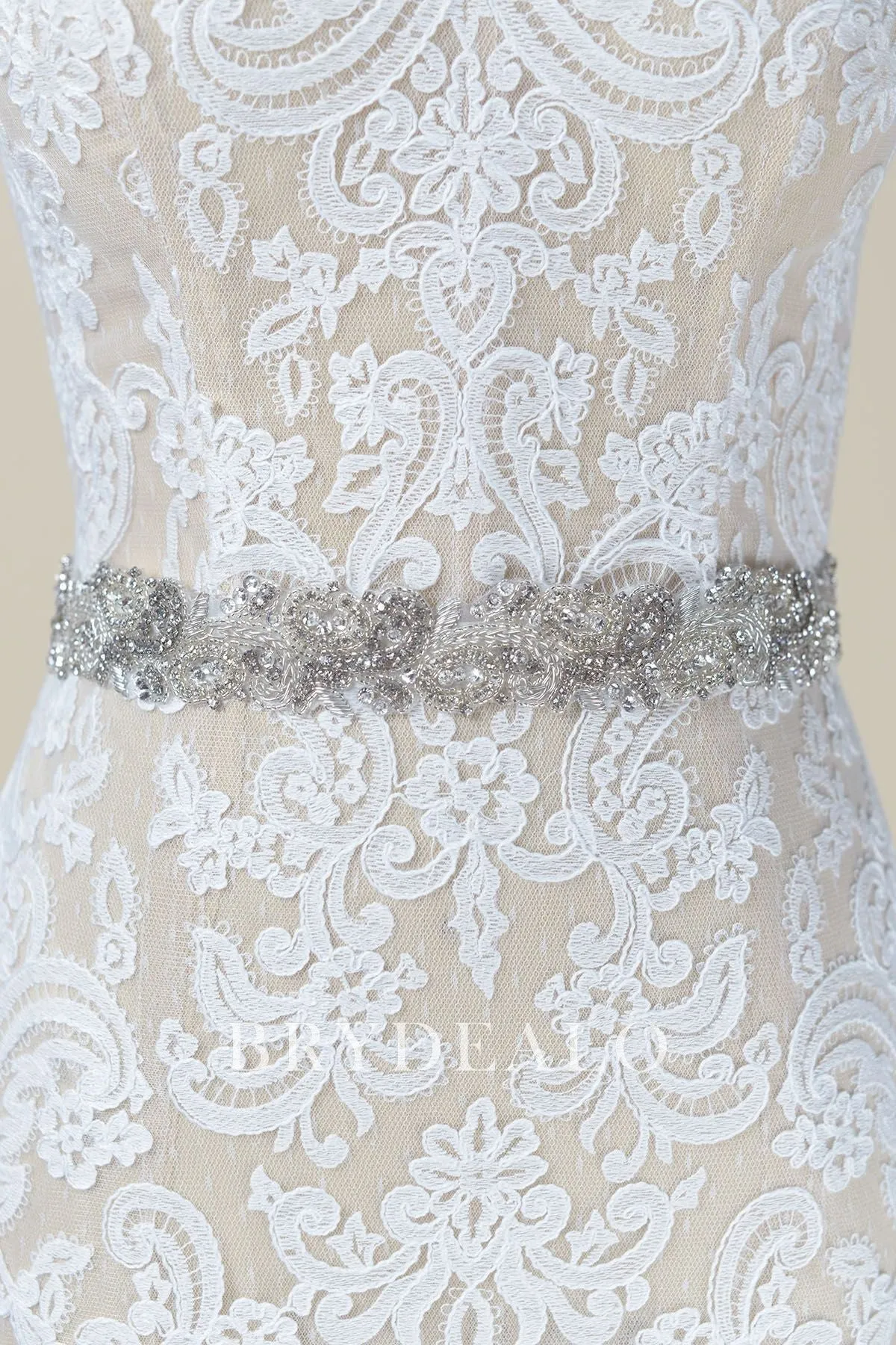 Stunning Beading Rhinestones Wedding Dress Sash