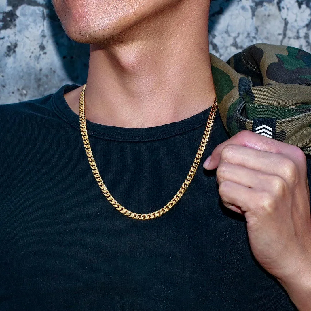 The Stunning Line I® - 6mm Stainless Rapper Gold Chain