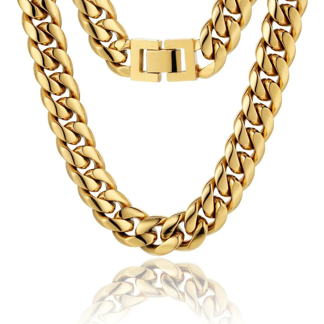 The Stunning Line II® - 12mm Stainless Steel Chain for Men