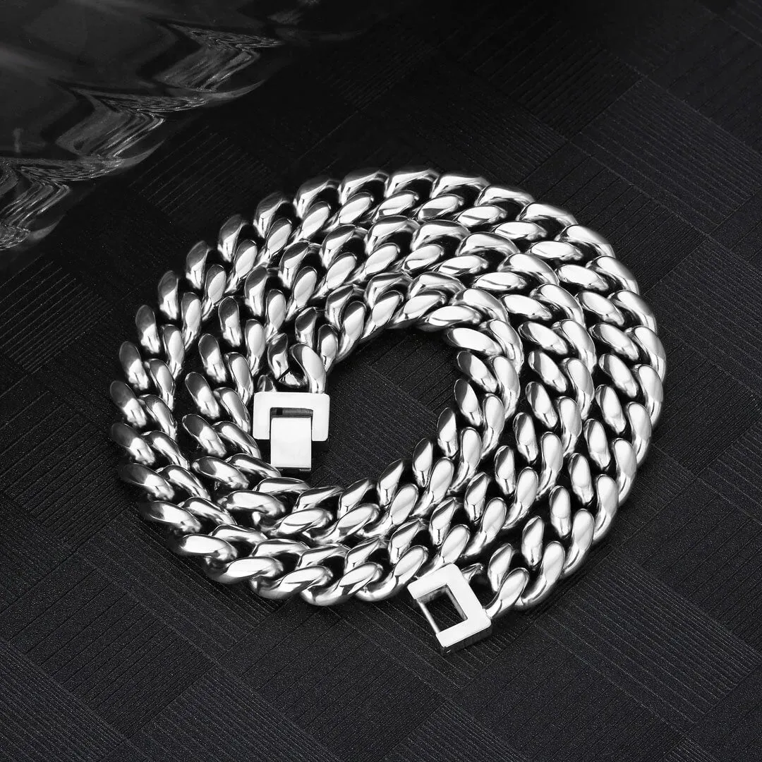 The Stunning Line II® - 12mm Stainless Steel Chain for Men