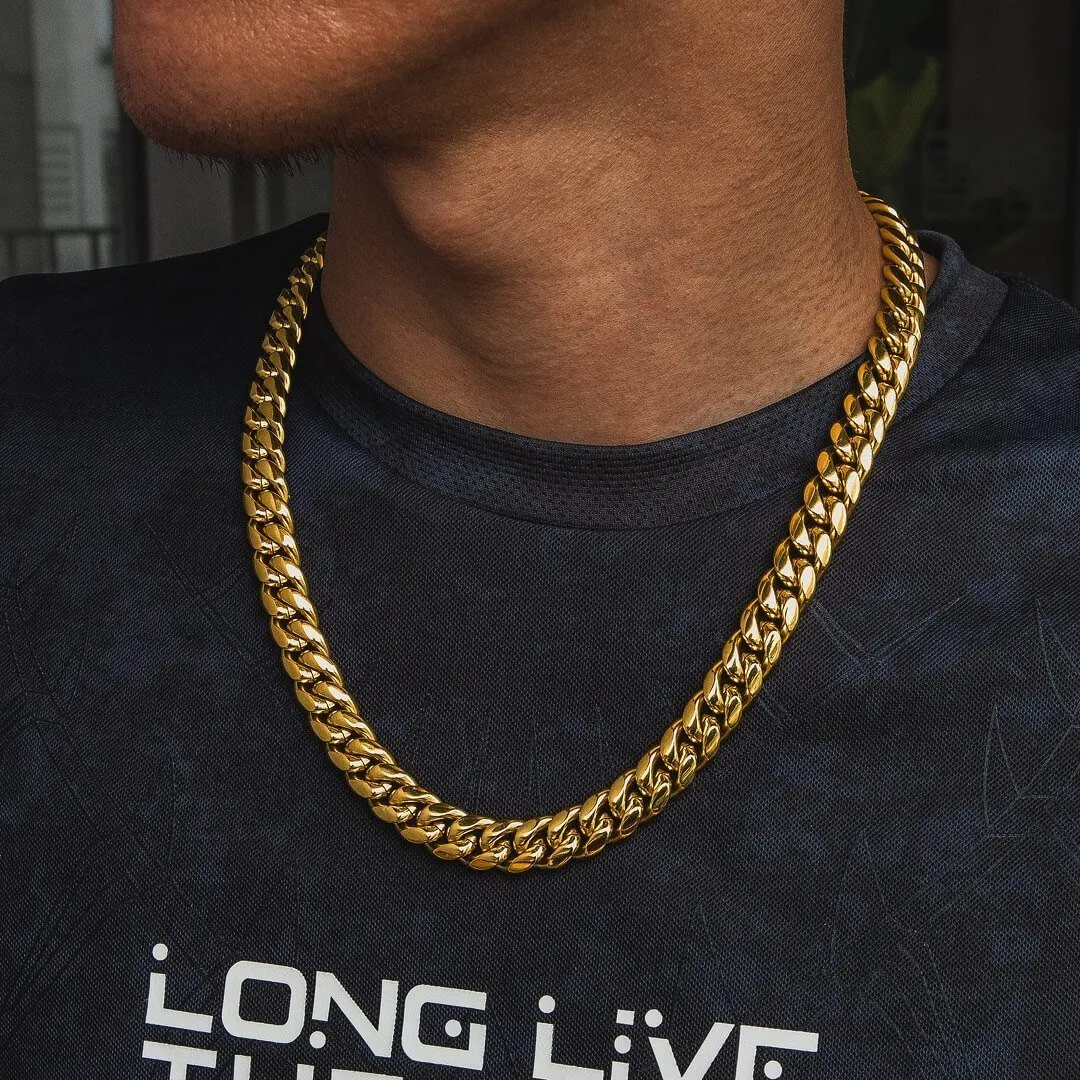 The Stunning Line II® - 12mm Stainless Steel Chain for Men