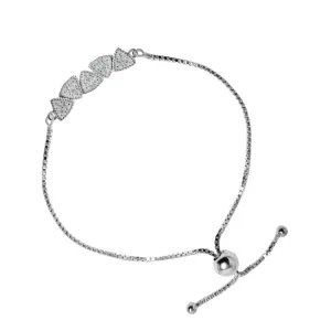 Triangular Charms Bracelet with Zircons