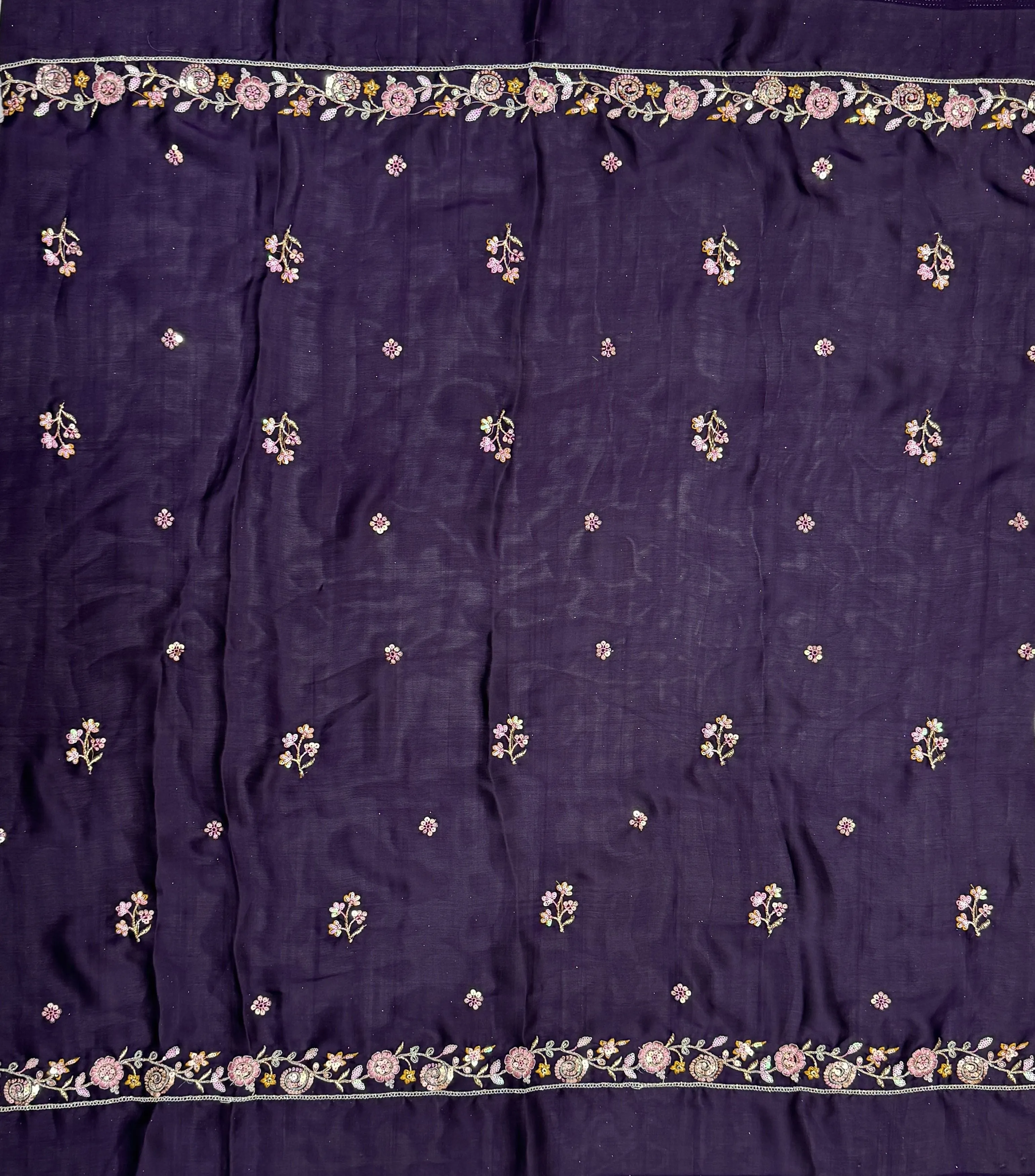 Wine Bridal Silk Lehenga with Stunning Embroidery and Stone Work