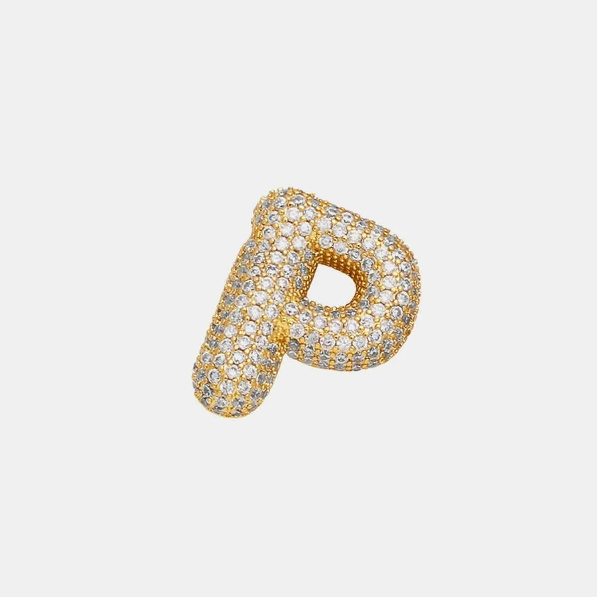 Zircon initial charm necklace