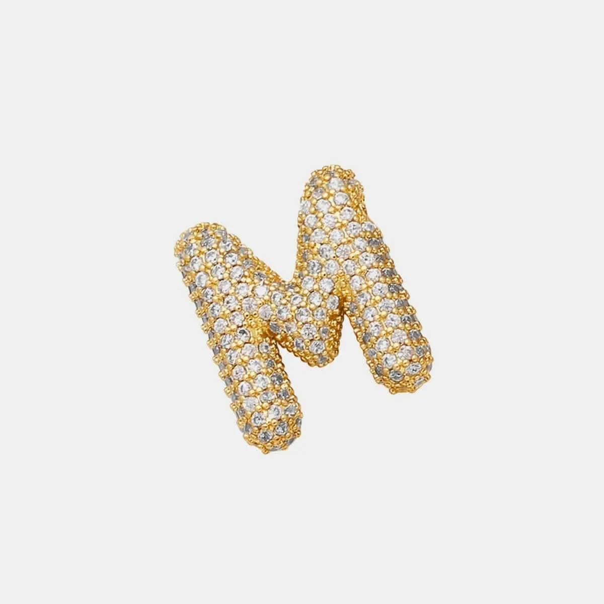 Zircon initial charm necklace
