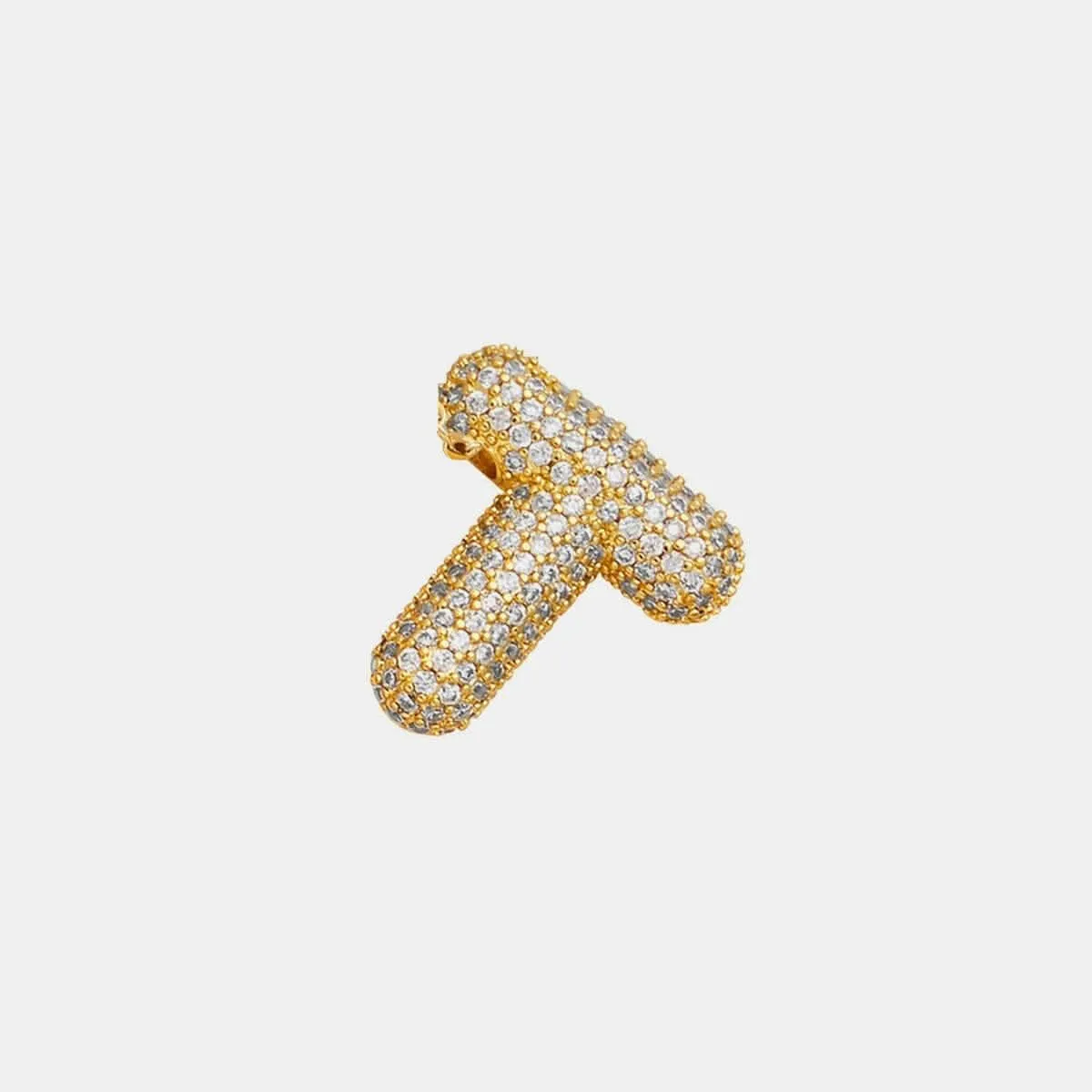 Zircon initial charm necklace