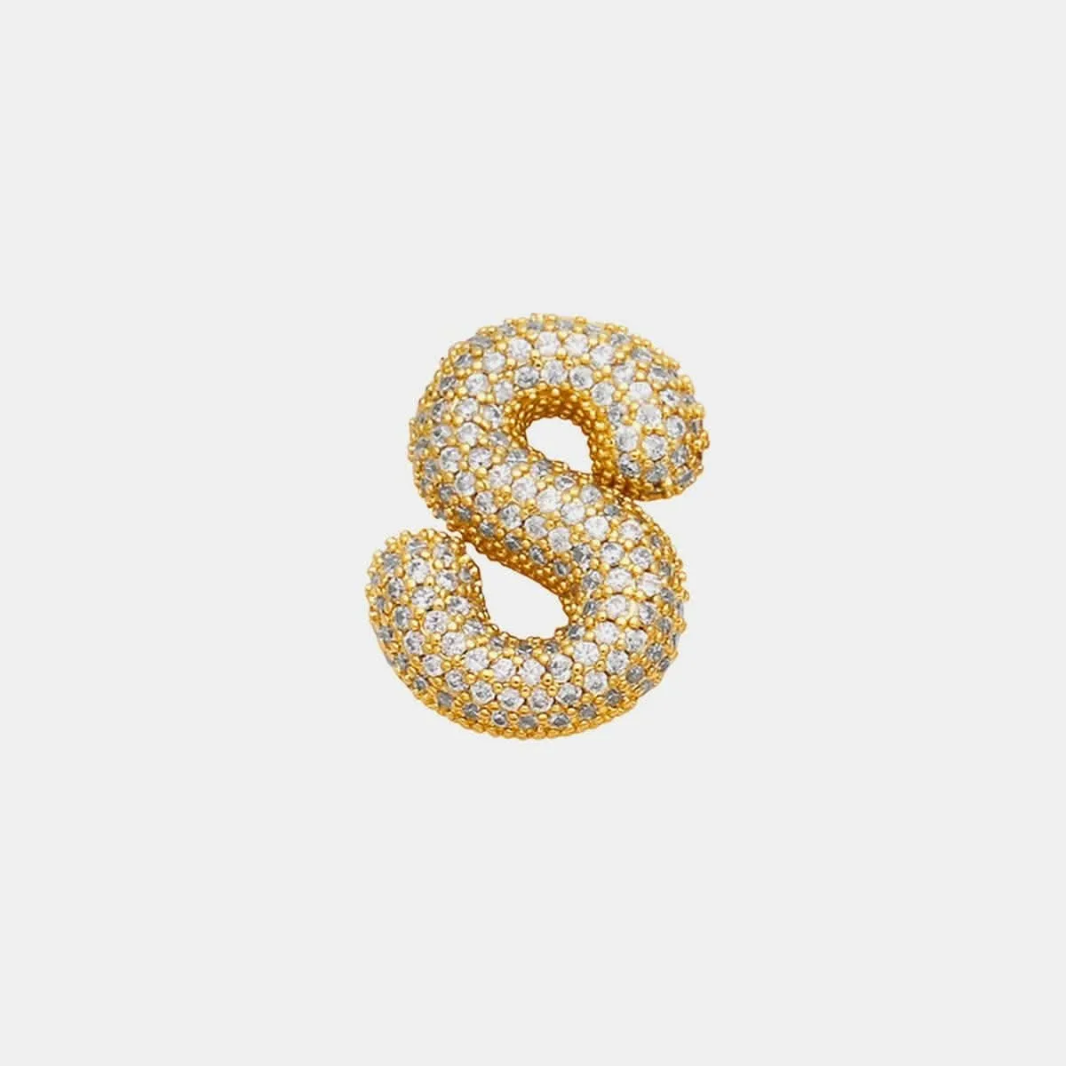 Zircon initial charm necklace
