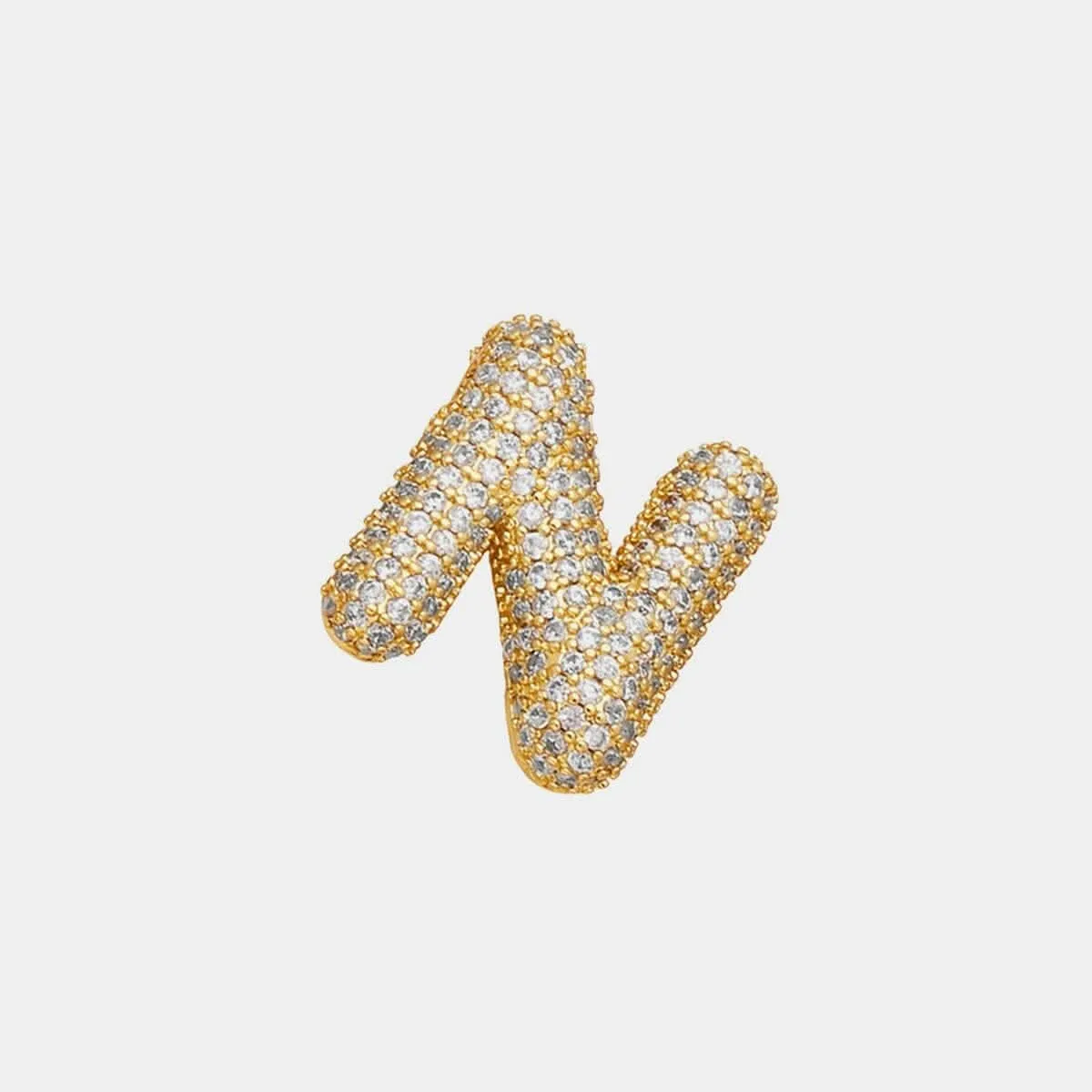 Zircon initial charm necklace