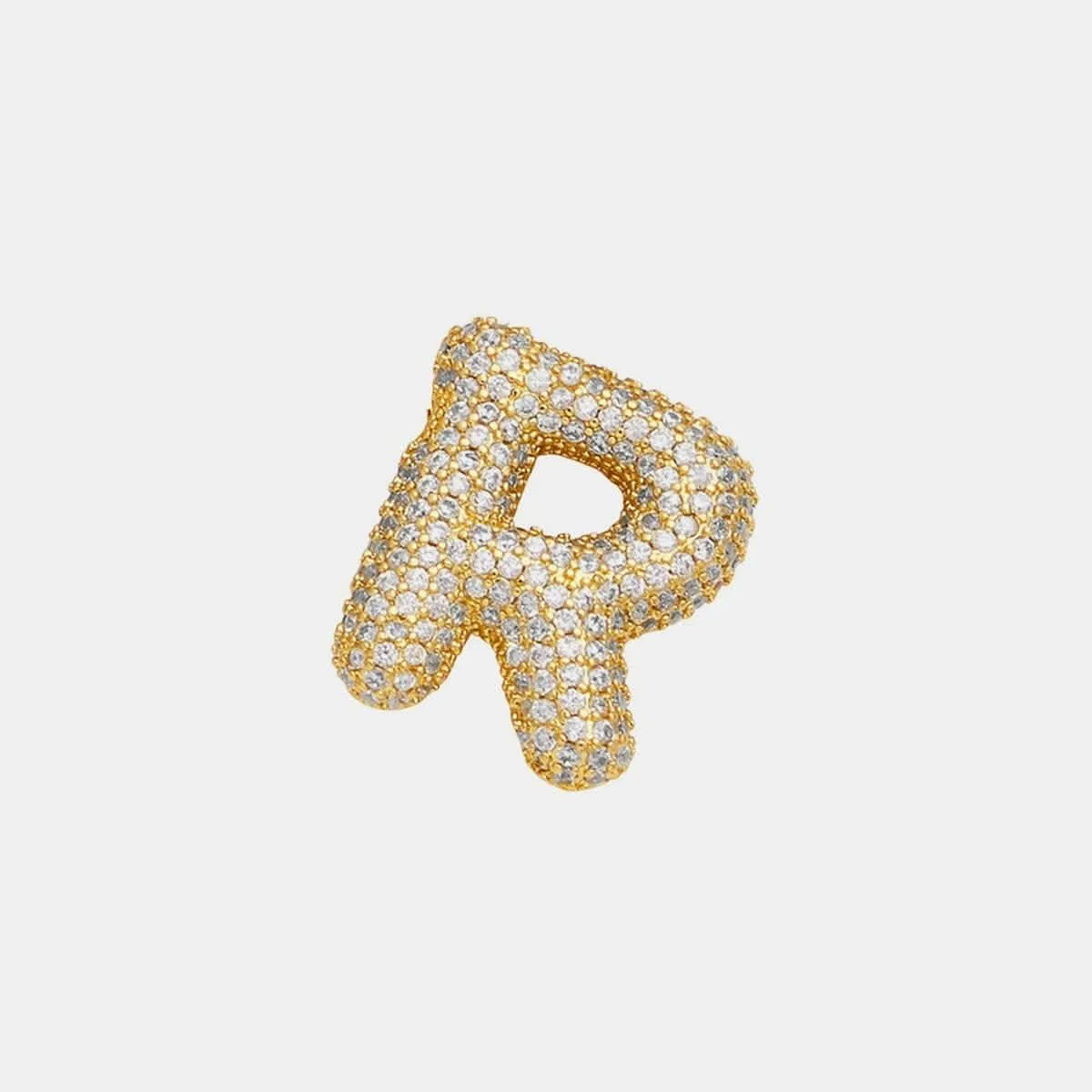 Zircon initial charm necklace