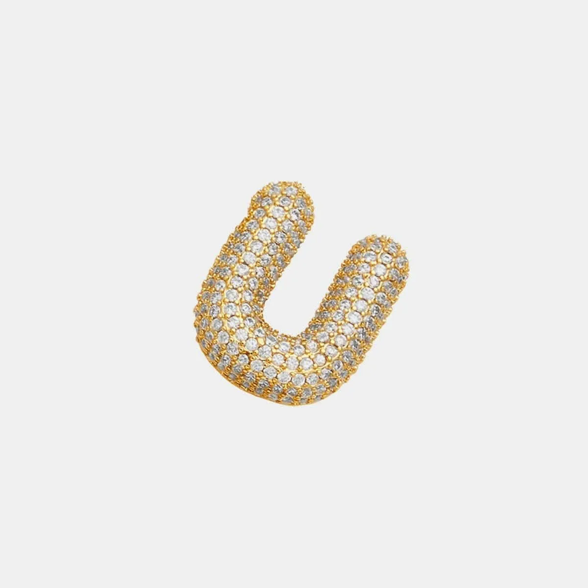 Zircon initial charm necklace